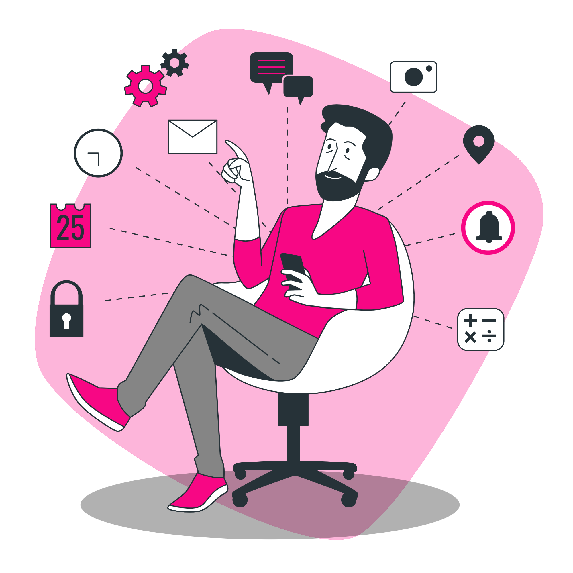 Digital marketing team collaborating